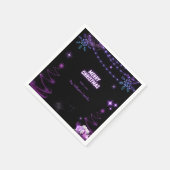 Serviette En Papier Joyeux Arbres Étincelants de Noël | Étoiles de Sno (Coin)