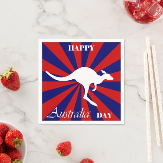 Serviette En Papier Joyeux Australia Day Australian Kangaroo (En situation)