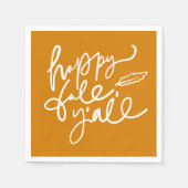 Serviette En Papier Joyeux automne Y'all (Devant)