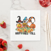 Serviette En Papier Joyeux automne Y'all Gnome Leopard Gnome Sunflower (En situation)