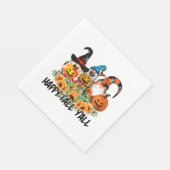 Serviette En Papier Joyeux automne Y'all Gnome Leopard Gnome Sunflower (Coin)