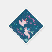 Serviette En Papier Joyeux Axolotl Anniversaire (Coin)