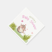 Serviette En Papier Joyeux Baby shower de fête de Hérisson (Coin)
