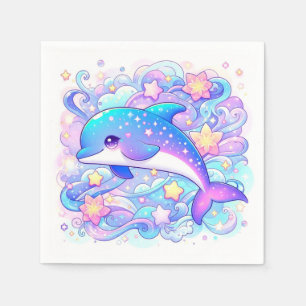 Serviette En Papier Joyeux Baby shower Whimsical Dolphin