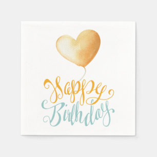 Serviette En Papier Joyeux ballon d'anniversaire