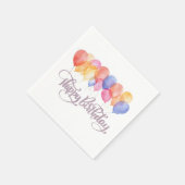 Serviette En Papier Joyeux Ballons d'anniversaire Aquarelle fête d'ann (Coin)