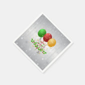 Serviette En Papier Joyeux Ballons de Noël et Confetti (Coin)