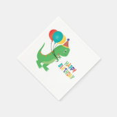 Serviette En Papier Joyeux Ballons Dinosaures Anniversaire (Coin)