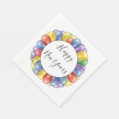 Serviette En Papier Joyeux Ballons du Nouvel An (Coin)