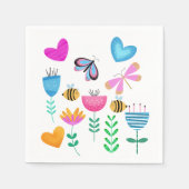 Serviette En Papier Joyeux Bee Garden (Devant)