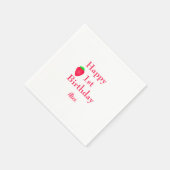 Serviette En Papier Joyeux Berry Première fraise 1er anniversaire 2024 (Coin)