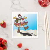 Serviette En Papier Joyeux bonhomme de neige (En situation)