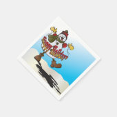 Serviette En Papier Joyeux bonhomme de neige (Coin)