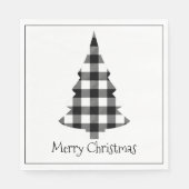 Serviette En Papier Joyeux Buffalo de Noël Plaid Russe Noël (Devant)