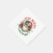 Serviette En Papier Joyeux cadeau de Noël (Coin)