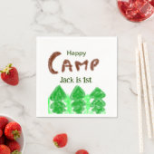 Serviette En Papier Joyeux camping camper un anniversaire enfants arbr (En situation)