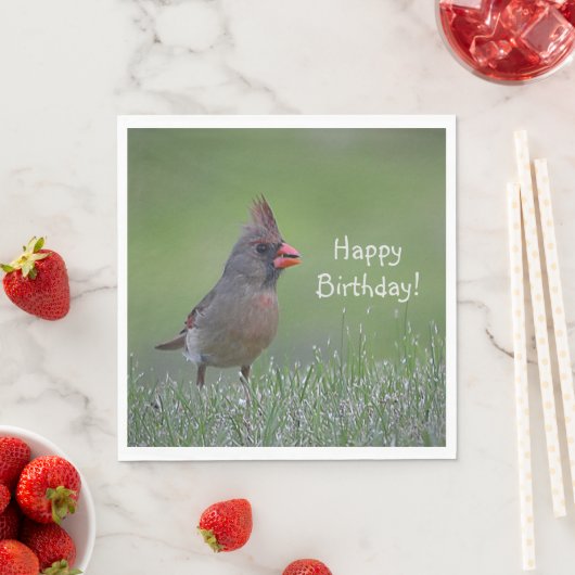 Serviette En Papier Joyeux Cardinal d'anniversaire (En situation)