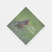 Serviette En Papier Joyeux Cardinal d'anniversaire (Coin)