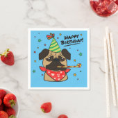 Serviette En Papier Joyeux Carlin d'anniversaire (En situation)