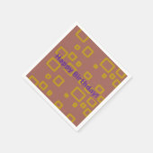 Serviette En Papier Joyeux Carrés d'anniversaire (Coin)