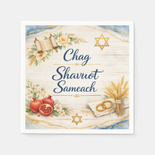 Serviette En Papier Joyeux Chag Shavuot, Bonne fête de Chavouot 