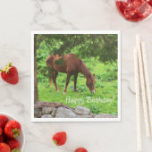 Serviette En Papier Joyeux Cheval d'anniversaire (En situation)
