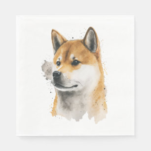 Serviette En Papier Joyeux chien Akita