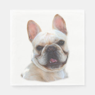 Serviette En Papier Joyeux Chien de taureaux français