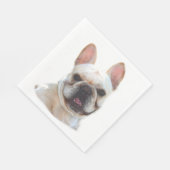 Serviette En Papier Joyeux Chien de taureaux français (Coin)