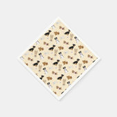 Serviette En Papier Joyeux Chiens de Pâques (Coin)