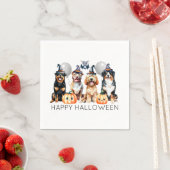 Serviette En Papier Joyeux Chiens d'Halloween (En situation)