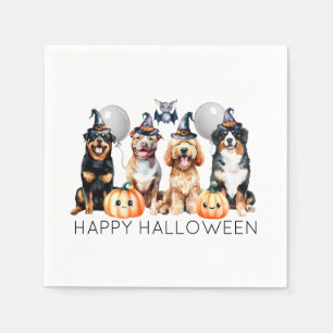 Serviette En Papier Joyeux Chiens d'Halloween