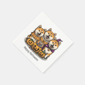 Serviette En Papier Joyeux Chiens d'Halloween Shiba Inu (Coin)