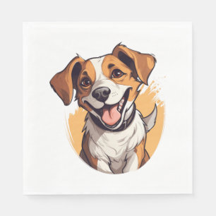 Serviette En Papier Joyeux chiot souriant classique T-shirt