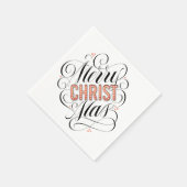 Serviette En Papier Joyeux CHRIST-mas Calligraphie des signes religieu (Coin)