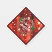 Serviette En Papier Joyeux Christmans, parties scintillant et brillanc (Coin)
