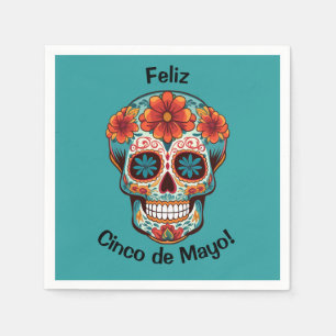 Serviette En Papier Joyeux Cinco de Mayo ! Crâne de Sucre