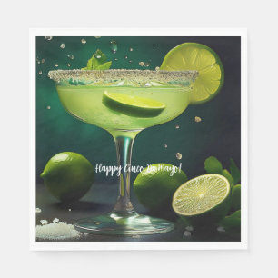 Serviette En Papier Joyeux Cinco de Mayo Margarita avec des citrons ve