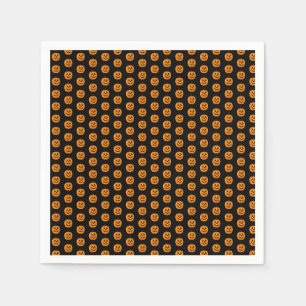 Serviette En Papier Joyeux Citrouille de sorcière de la fête d'Hallowe