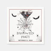 Serviette En Papier Joyeux cocktail de fête d'Halloween (Devant)