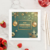 Serviette En Papier Joyeux cocktail de Noël Napkins (En situation)