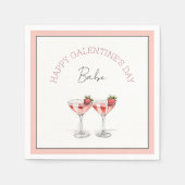 Serviette En Papier Joyeux cocktails de fraises pour bébés à la Saint- (Devant)