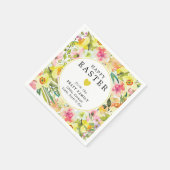 Serviette En Papier Joyeux Coeur jonquille de Pâques (Coin)