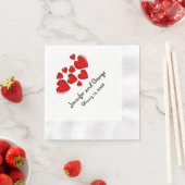 Serviette En Papier Joyeux Coeurs Saint Valentin Mariage serviettes (En situation)