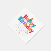 Serviette En Papier Joyeux Confetti anniversaire (Coin)