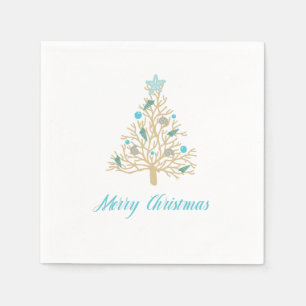 Serviette En Papier Joyeux coquillage de Noël Arbre de Noël