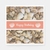 Serviette En Papier Joyeux Coquillages d'anniversaire (Devant)