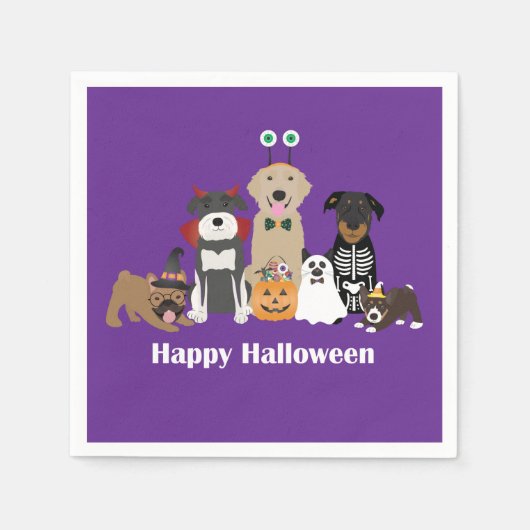 Serviette En Papier Joyeux Costumes Éffrayants pour animaux de compagn (Devant)