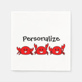 Serviette En Papier Joyeux crabes rouges (Devant)