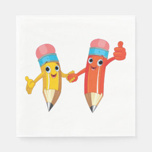 Serviette En Papier Joyeux crayons